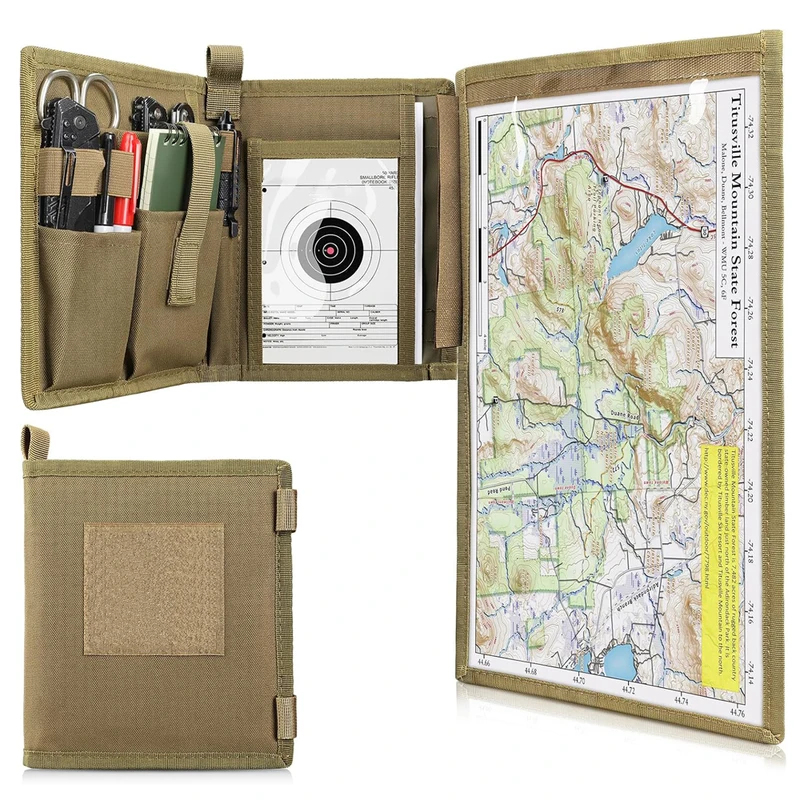 Tasmota - 戦術地図収納バッグマップホルダーケース折りたたみ雑貨ポーチ EDC ユーティリティツールバッグアウトドアハイキングキャンプ狩猟アクセサリー