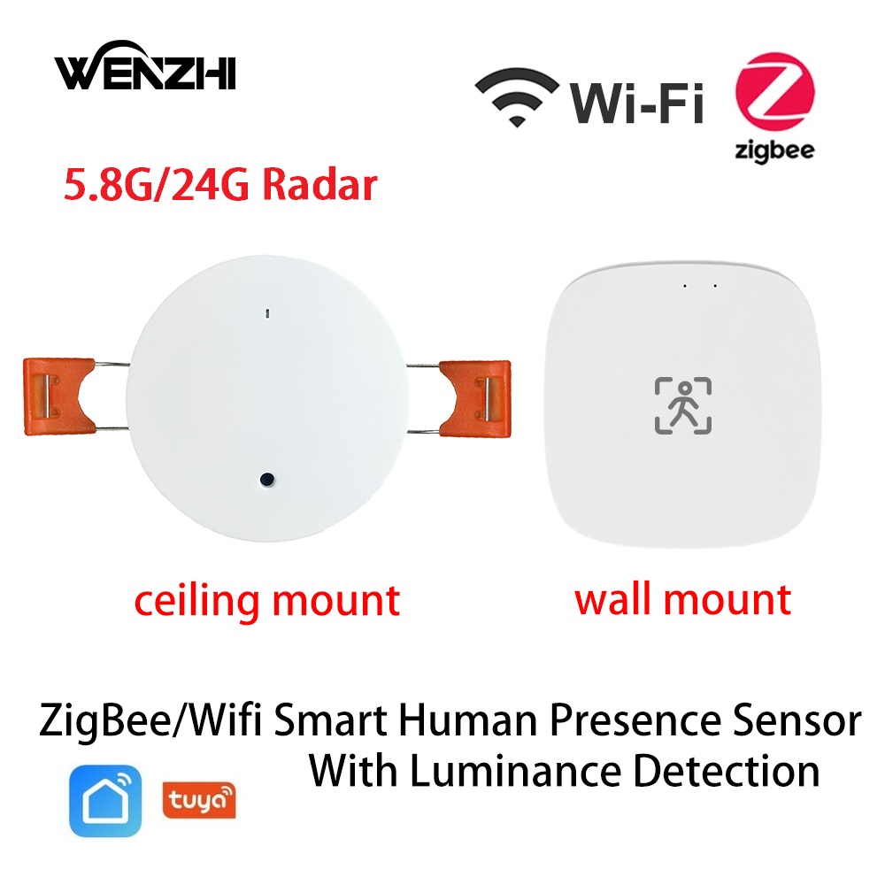 Tasmota - Zigbee-モーションディテクター,人間の存在波レーダー,モーションセンサー,5.8/24g,距離検出,5/110/220v,Tuya Smart Life,家庭用
