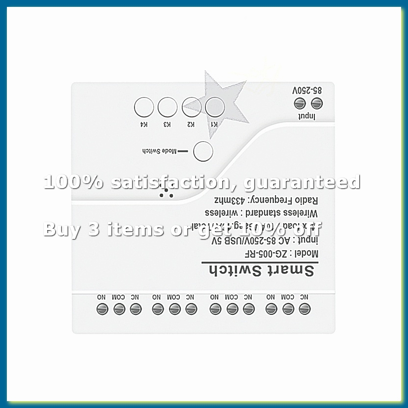 Smart Relay Tuya - 4CH Zigbee スマートライトスイッチモジュール AC 85-250V RF433