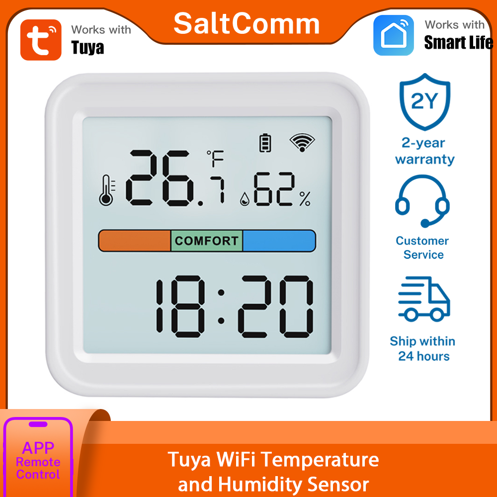 Home Assistant Tuya - Tuya 新しい WiFi 温度湿度センサー スマートライフ バックライト湿度計