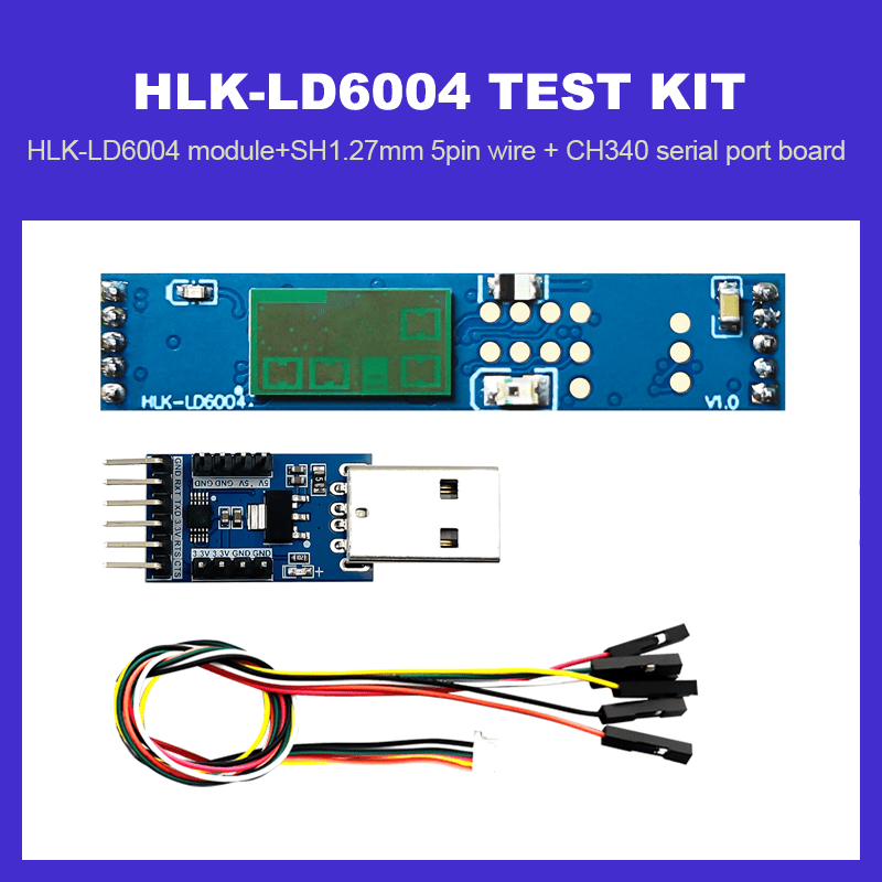 Tasmota - Hi-link 60G高精度ミリ波レーダーLD6004マルチターゲット3D人感レーダーセンサーモジュールテストボードキット