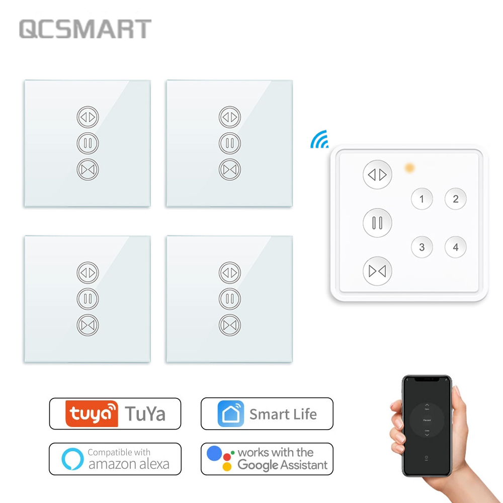 Tuya 4 Channel - チュウヤスマートライフrf無線lanカーテンスイッチローラーシャッター窓のブラインドとリモート4チャンネルアプリタイマーgoogleホームalexaエコー