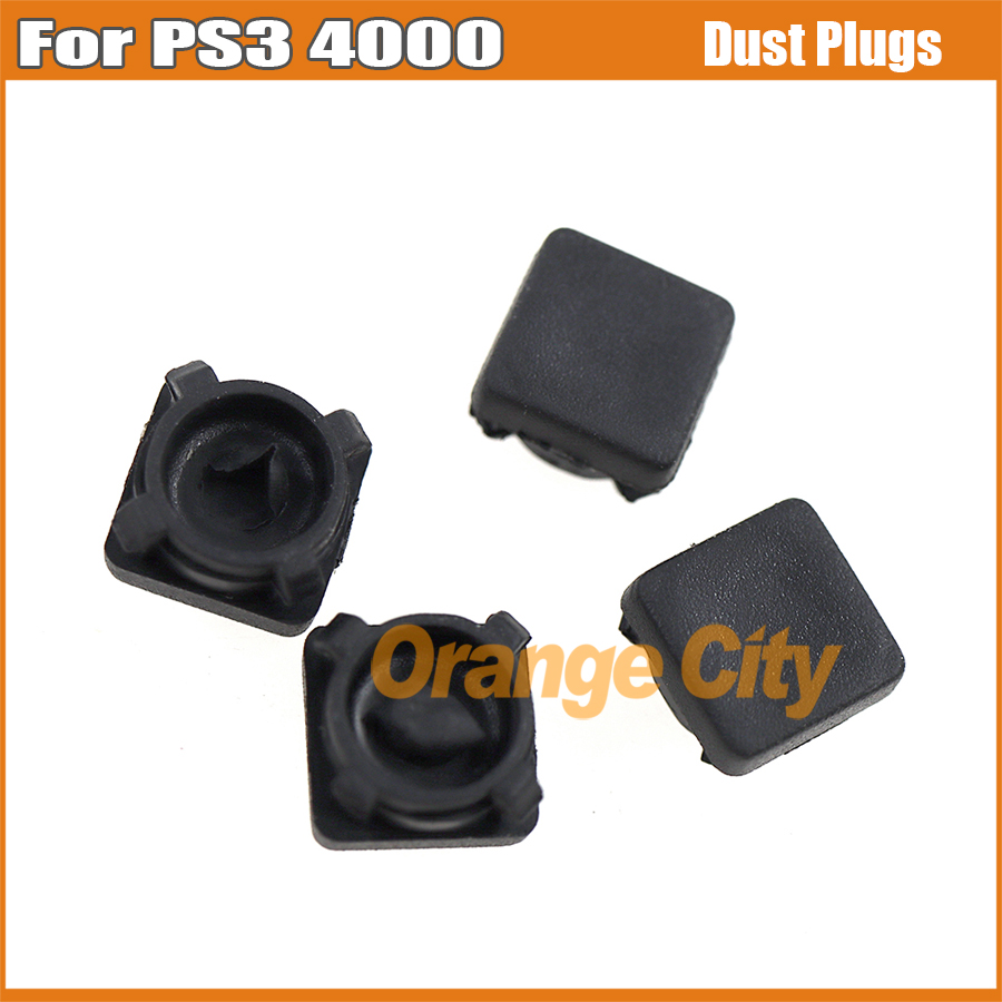 Shelly Plug - 1 セット PS3 スリム 4000 プラスチック黒ダストパッドネジ穴ダストプラグ足パッドボタンゲームコンソール