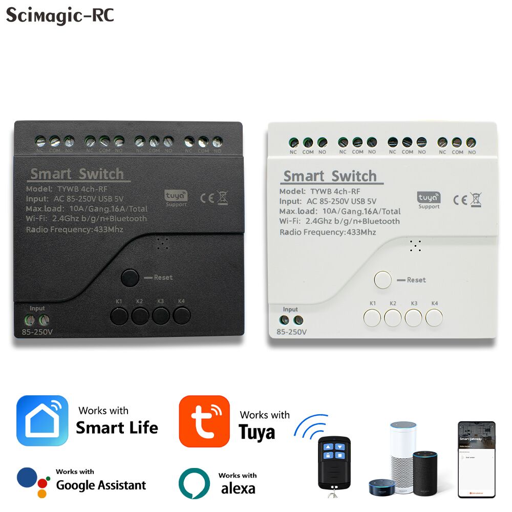 Tuya 4 Channel - 4CH Tuya スマートWiFiスイッチモジュール 12V 24V 220V