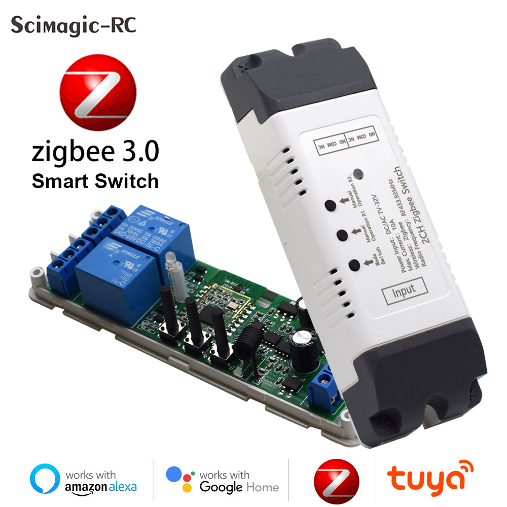 Tuya 4 Channel - Tuya-リモートコントロール付きインテリジェントウォールスイッチ,リレーモジュール,ドライコンタクト,ライトモーター,ガレージ,alexa,1ch, 2ch, 4ch, 12v,24v,220v