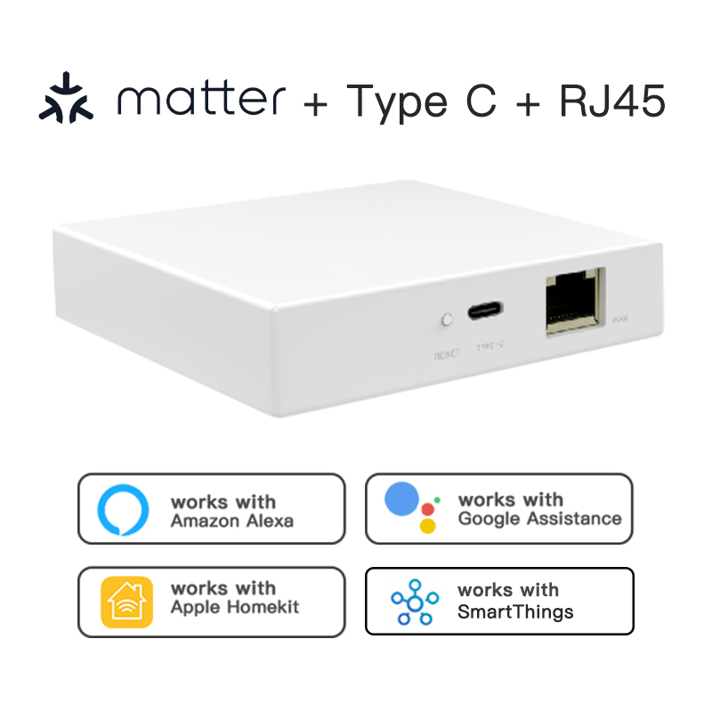 Tuya Smart - RSH MatterゲートウェイTuya Zigbeeスマートホームハブブリッジ、Alexa、Google Home、HomeKit、Smart Lifeアプリ対応、Matterデバイス制御
