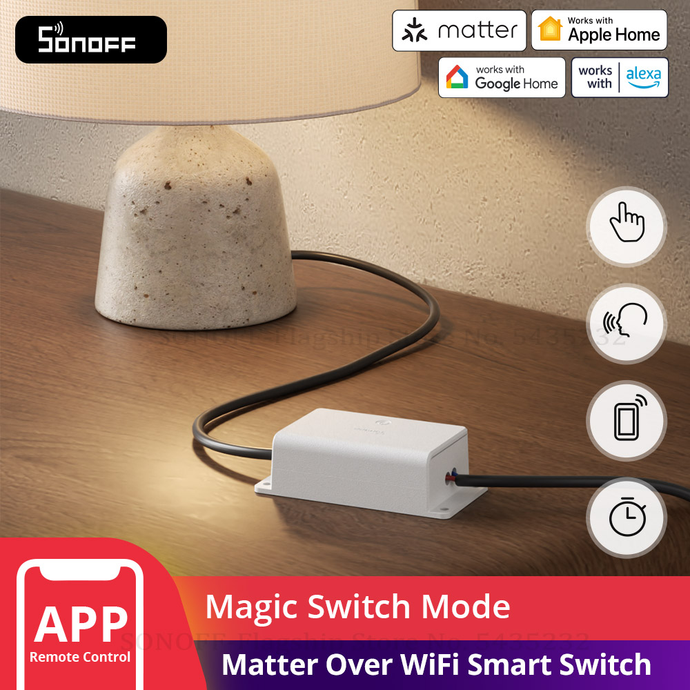 Sonoff Basic - SONOFF BASIC-1GS Gen5 Matter Wi-FiスマートスイッチDIYモジュールスマートホームオートメーションソリューション、Apple Home、Google