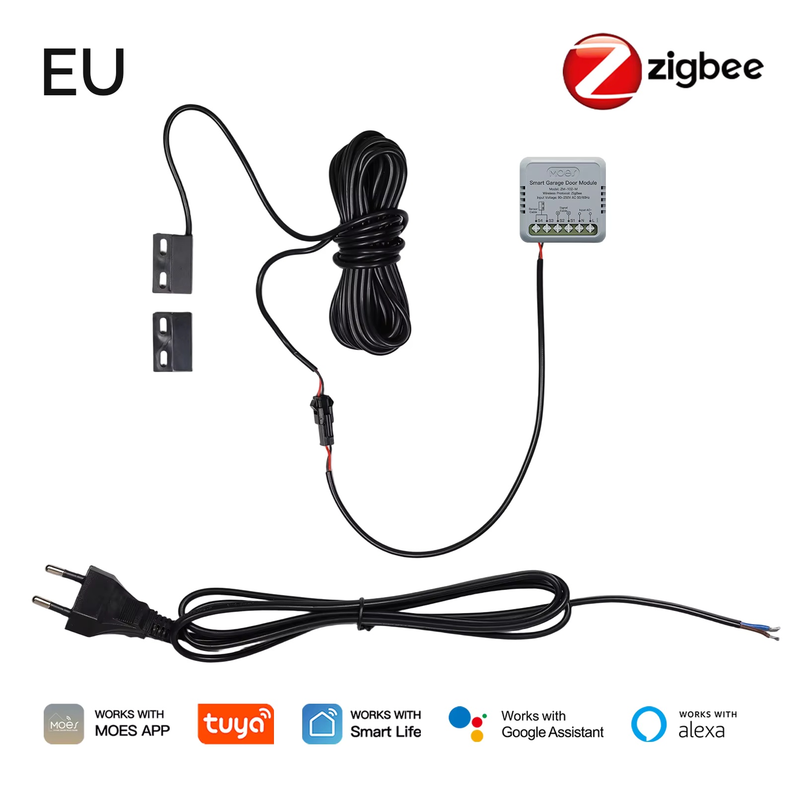 Home Assistant Tuya - MOES Zigbee ガレージドアコントローラーモジュールは Tuya/Smart Life Alexa