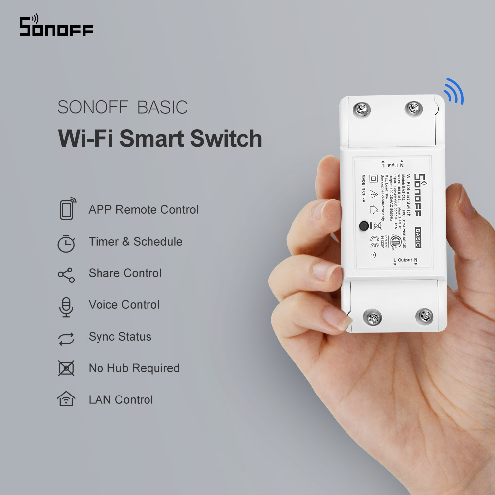 Itead SONOFF 基本 R2 ミニ DIY モジュー - Sonoff Basic のレビューと価格