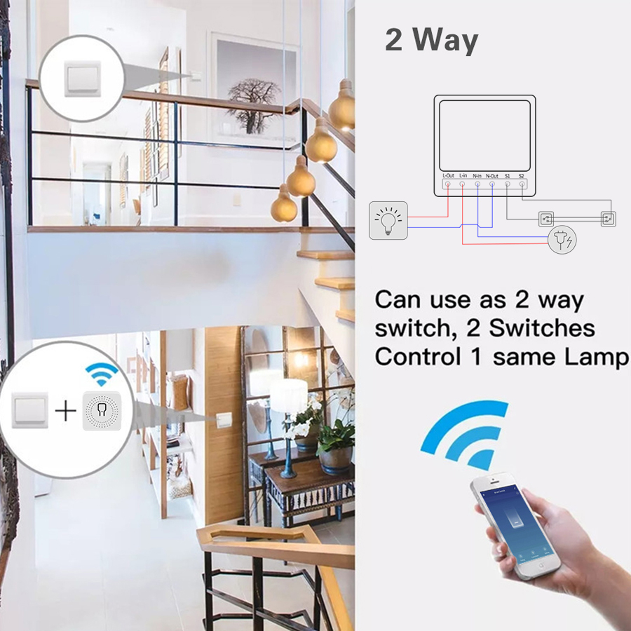 16A 20A Tuya WiFi スマートスイッチ 2 ウ - Tuya 4 Channel のレビューと価格