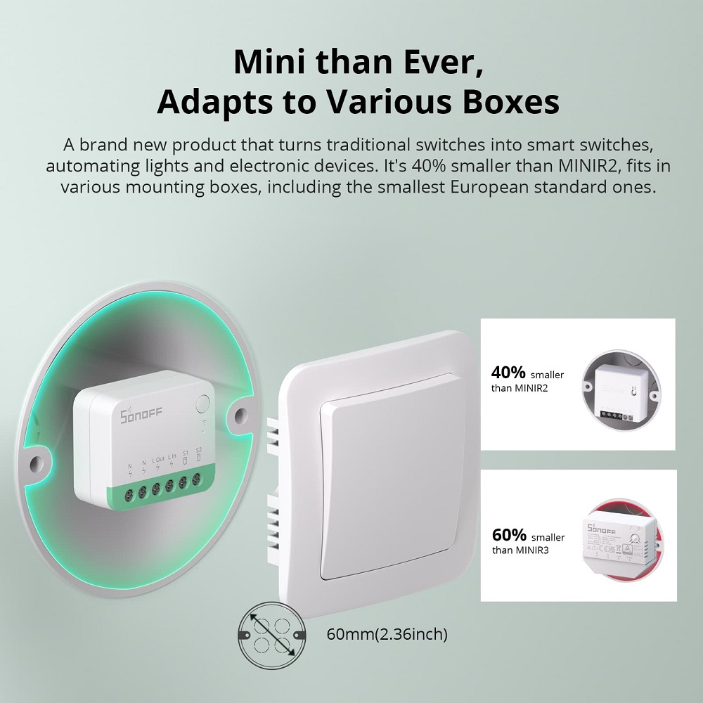 SONOFF MINIR4M ミニ WiFi マター スマー - Sonoff のレビューと価格