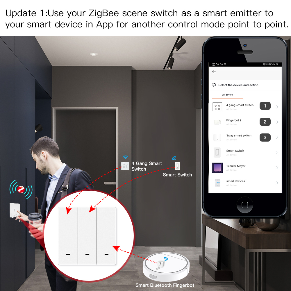 MOES Tuya ZigBee シーンスイッチ ワイヤレス - Smart Relay Tuya のレビューと価格