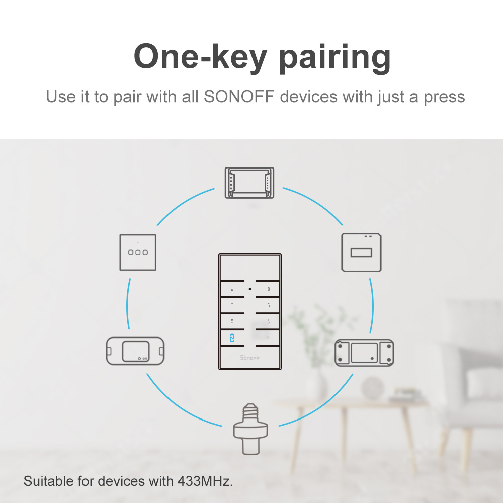 Sonoff-リモートスマートホームスイッチ、rf、8ボタン - Sonoff Mini R4 のレビューと価格