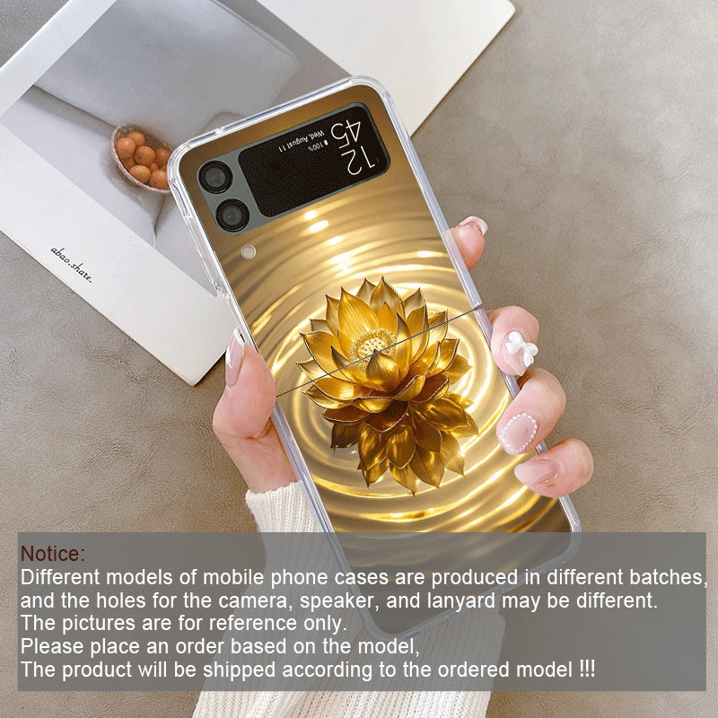 クリエイティブな金色の蓮の花模様のスマホケース、Samsun - Shelly のレビューと価格