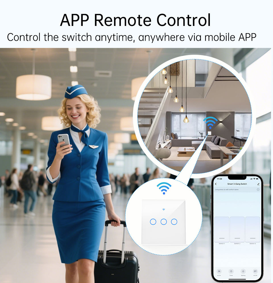 WiFi RF 433mhz タッチウォールライト スマート - Smart Relay Tuya のレビューと価格