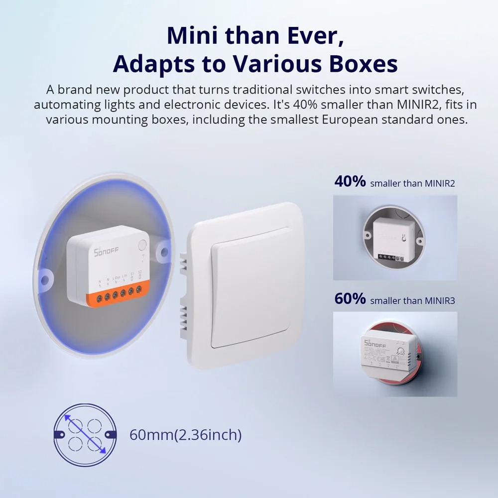 Sonoff Mini R4 Extreme、Sonoff  - Sonoff Mini R4 のレビューと価格