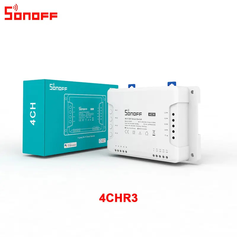 Sonoff 4CHR3 スマート Wifi スイッチ 4  - Sonoff のレビューと価格