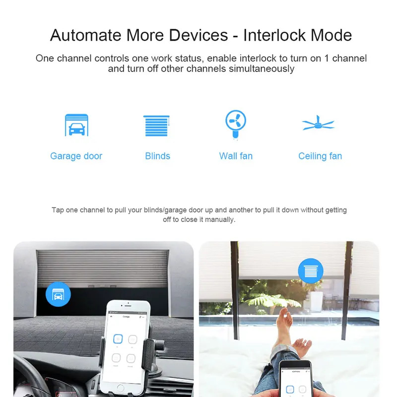 Sonoff 4CHR3 スマート Wifi スイッチ 4  - Sonoff のレビューと価格