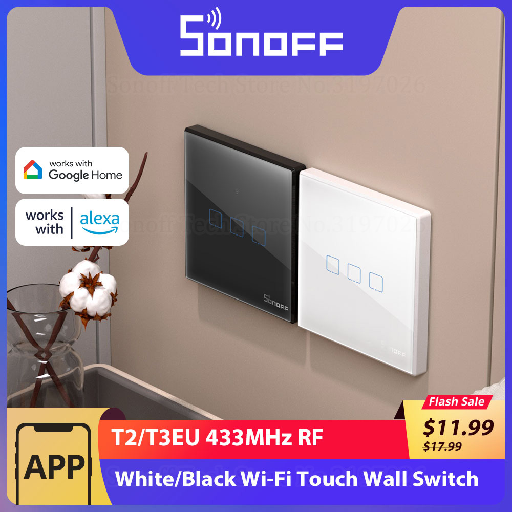 コネクテッドウォールスイッチ,433mhz,wifi,タッチ - Sonoff Basic のレビューと価格