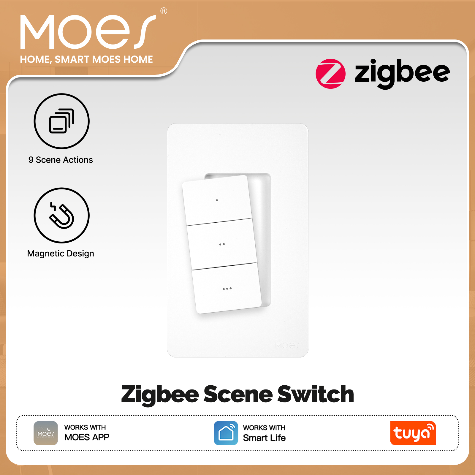 MOES Tuya Zigbee スマートワイヤレスシーンス - Smart Relay Tuya のレビューと価格