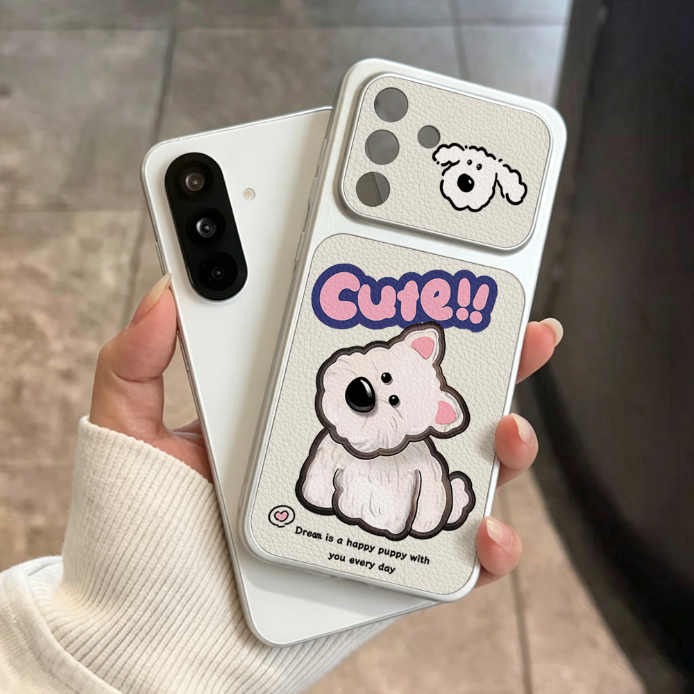 かわいい漫画犬柄のネックストラップ付きスマホケース、Sams - Shelly のレビューと価格