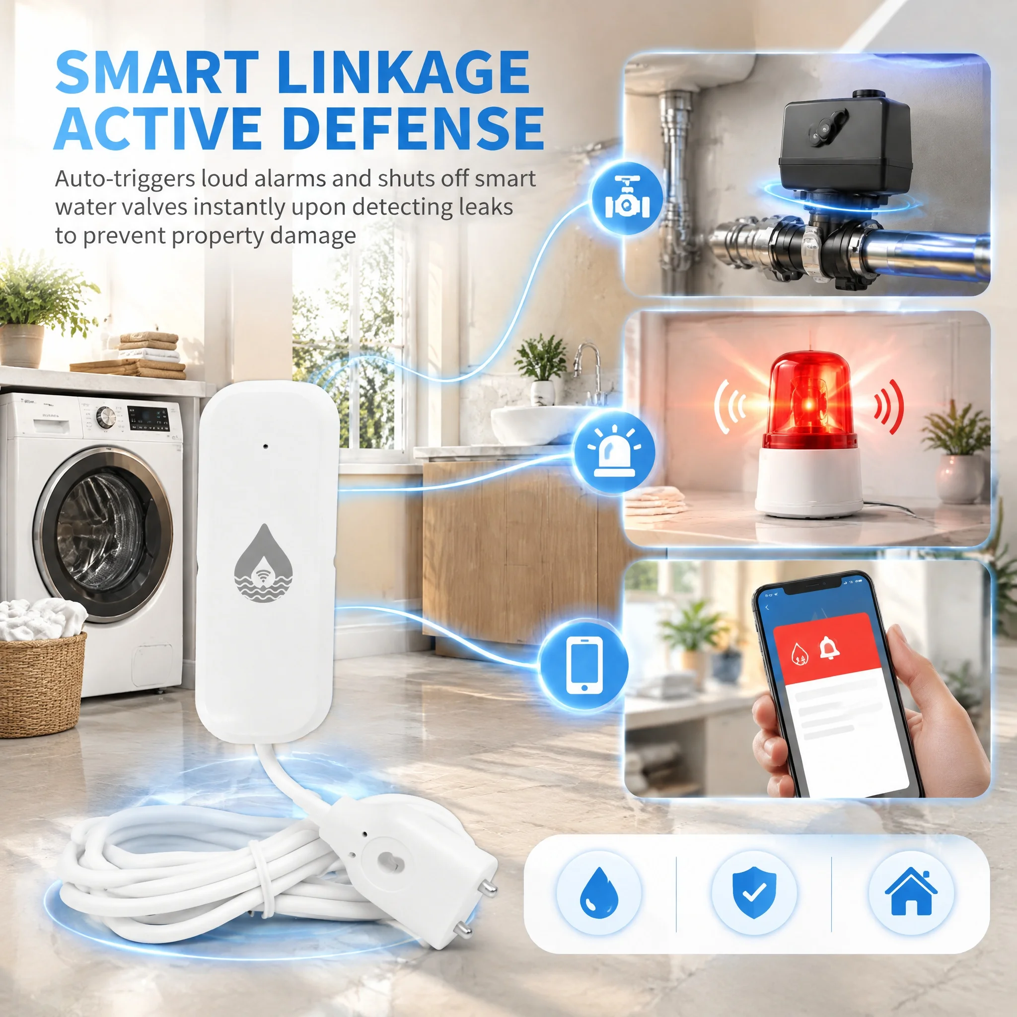 スマートWi-Fi水漏れ検知器、Tuyaアプリ対応、YFKデ - Home Assistant Tuya のレビューと価格