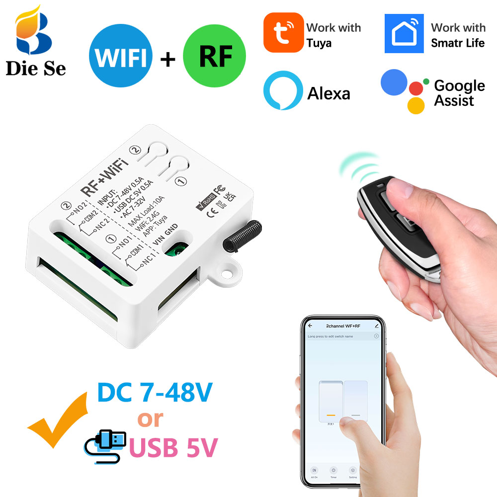 Tuya WiFi RF スイッチ DC 12V 24V 2 - Tuya 4 Channel のレビューと価格