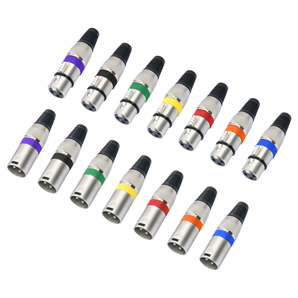 3ピンXLRコネクタ亜鉛合金シェルカラーサークル大型3芯バラ - Shelly Plug のレビューと価格