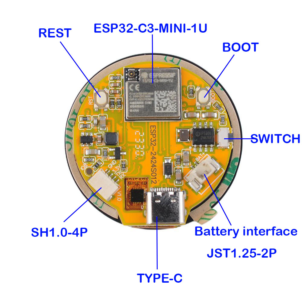 1.28 インチ ESP32 ディスプレイ ESP32-C3 - Smart Home Module Iot のレビューと価格