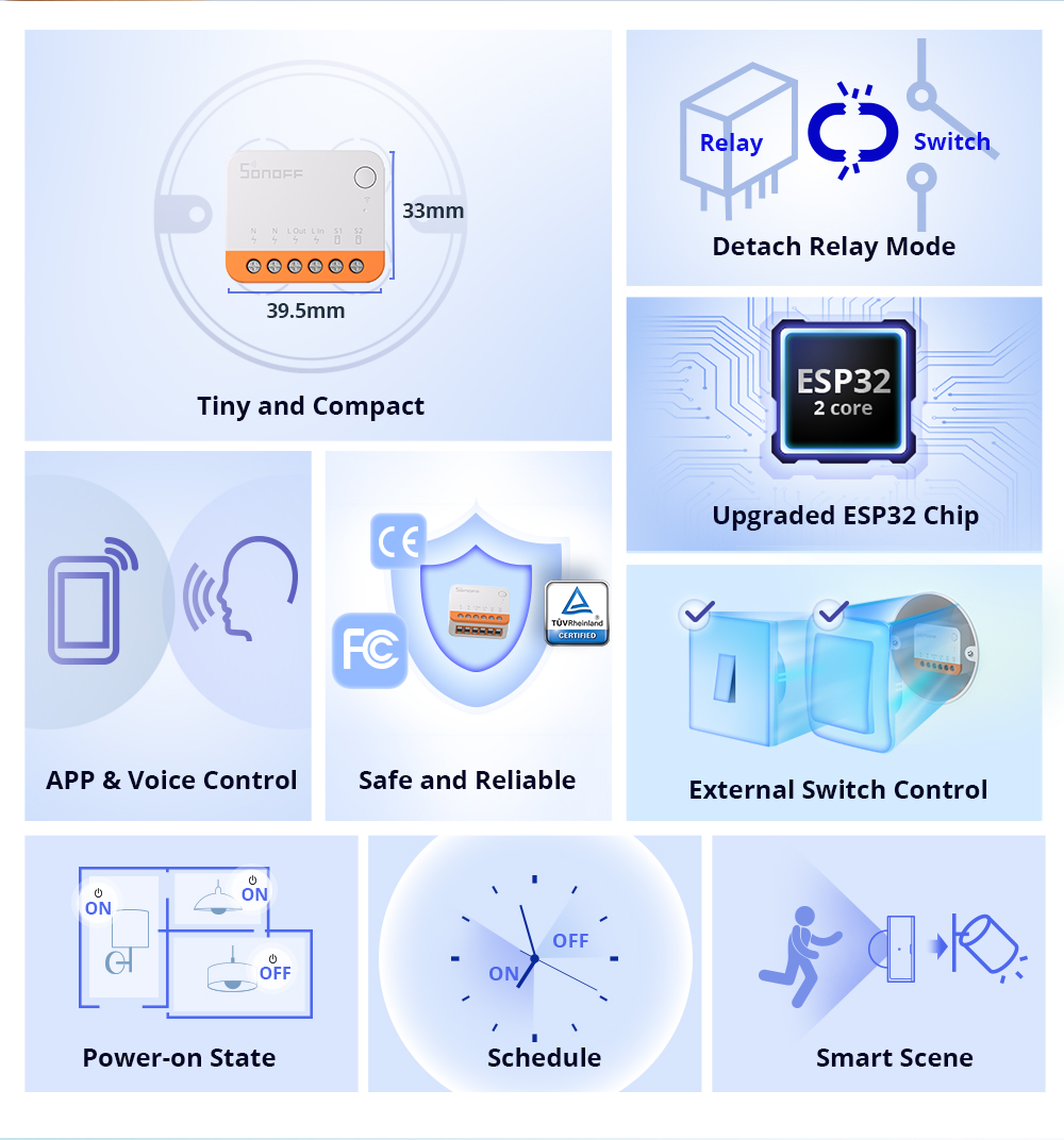 Sonoff Mini R4 Extreme Wifiスマー - Sonoff のレビューと価格